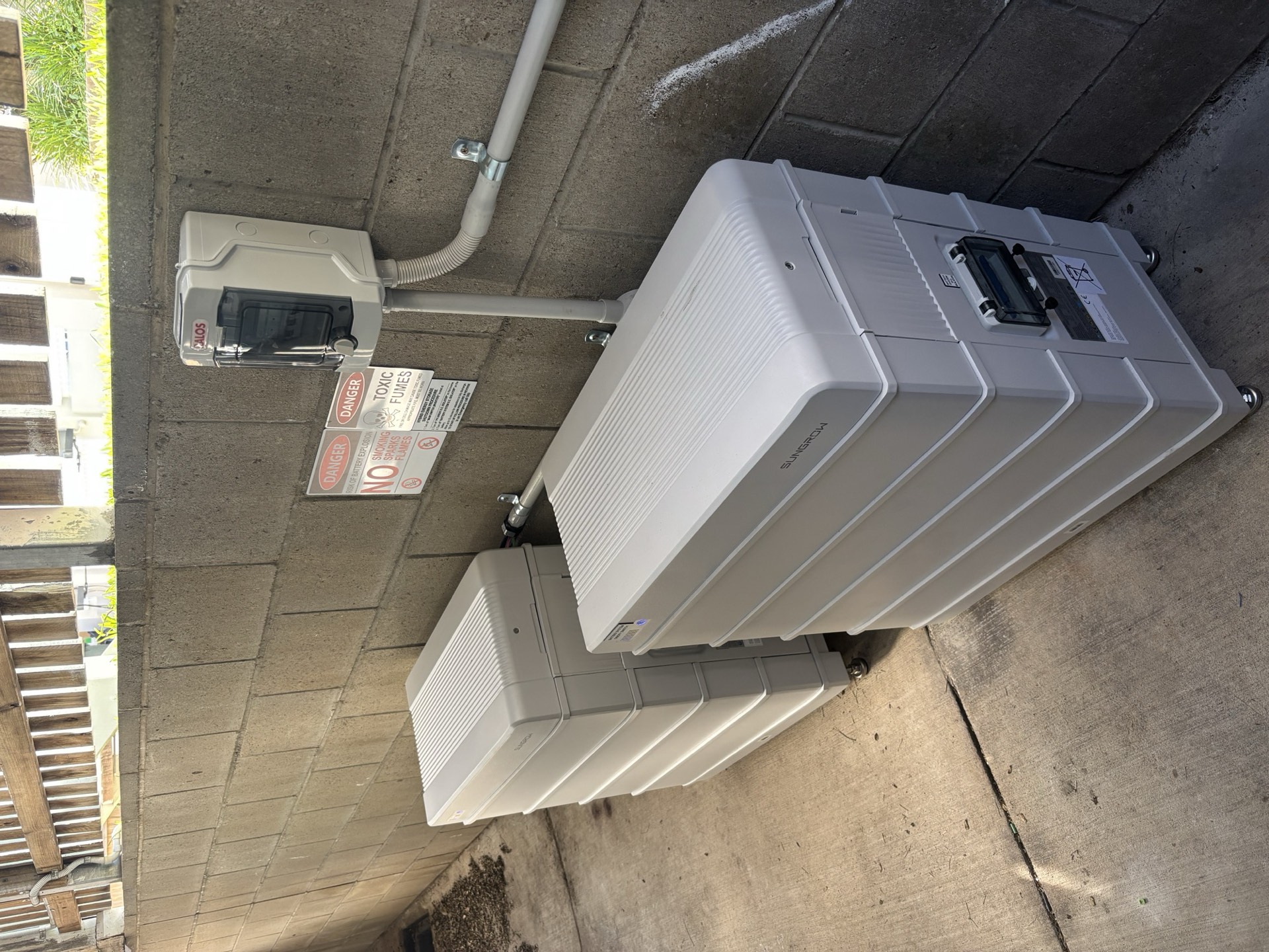 Two Sungrow home batteries installed by Optimum Solar Energy